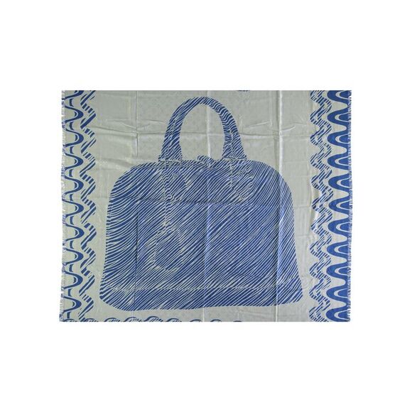 Louis Vuitton Blue and White Alma Print Scarf - Picture 1 of 4